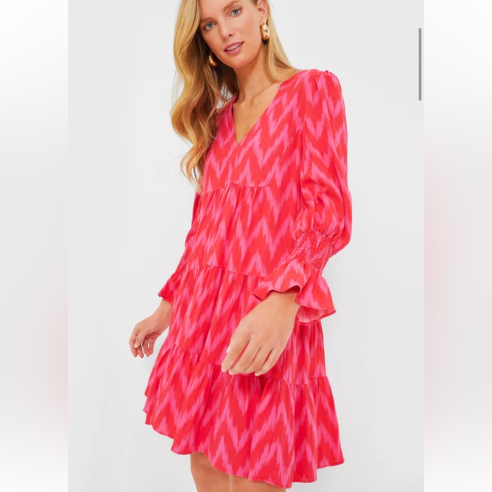 Hot Pink Ikat Tuckernuck Pomander Place Dress